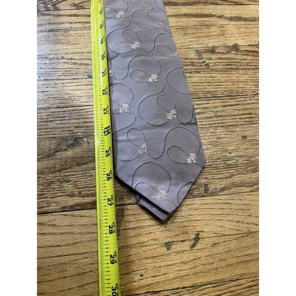 Allea Milano Men’s Tie 100% Silk Bright Colorful Necktie Handmade Italy Purple - Picture 10 of 12